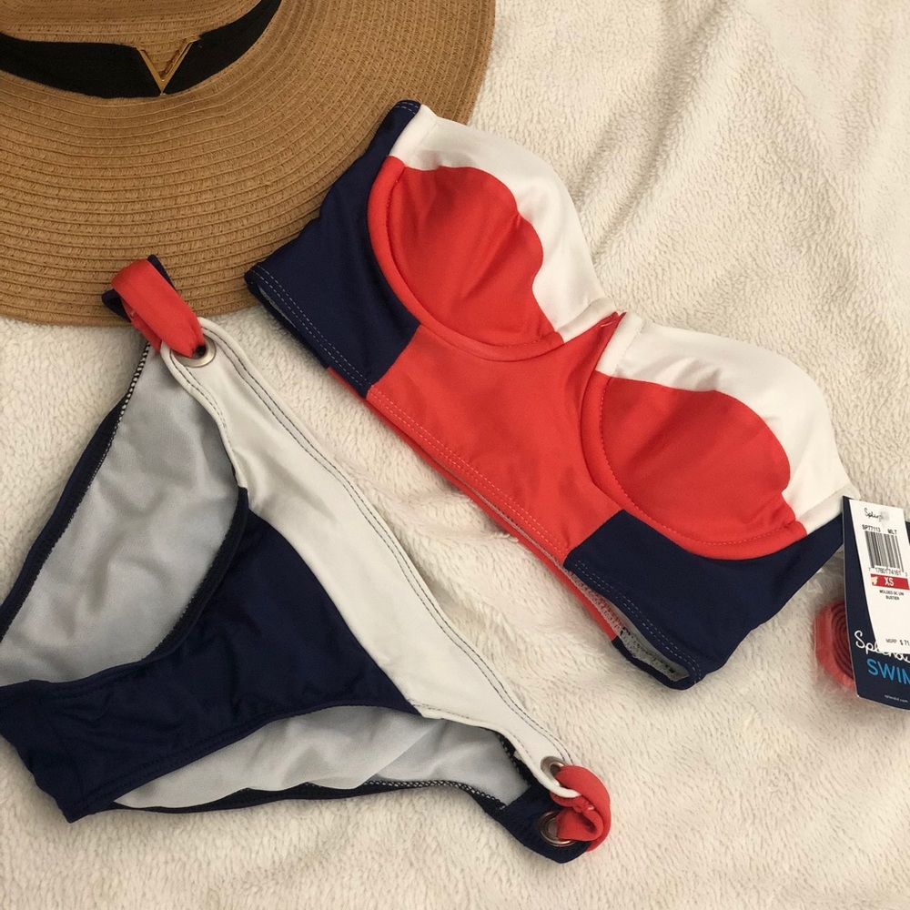 Splendid Color Block Bikini Set